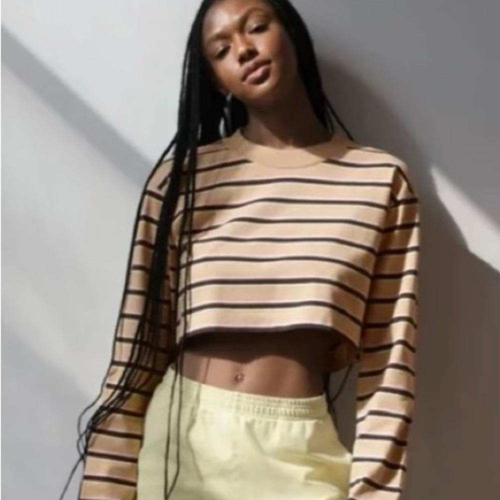 TNA Aritzia Ryder striped long sleeve